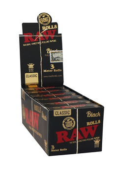 Рулон RAW Black Classic Rolls King Size 3m - Самокрутки - Бумага RAW - Магазин вапорайзеров, бонгов и лучших аксессуаров для курения  rastastore.ru
